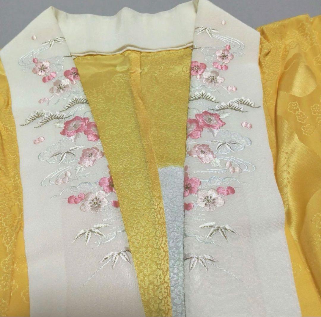 3232　正絹振袖長襦袢　刺繍半襟付　美品