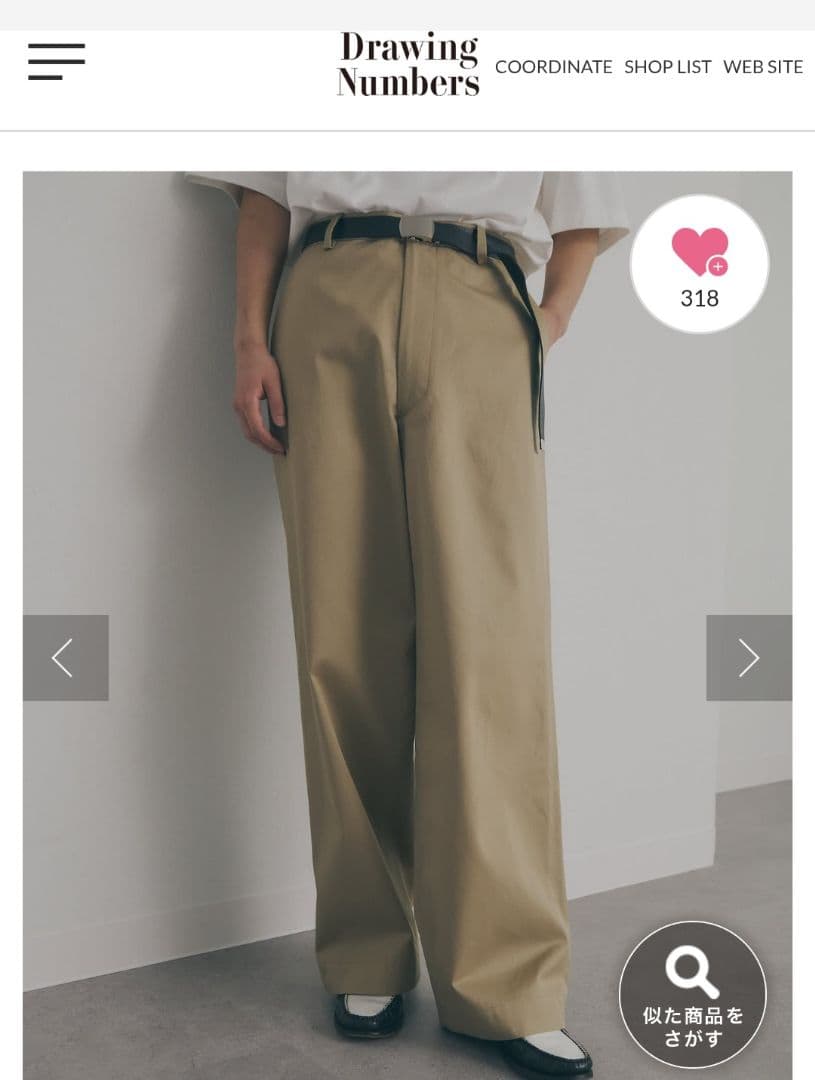 ドローイングナンバーズ　プレーンチノパンツ　サイズ40 新品