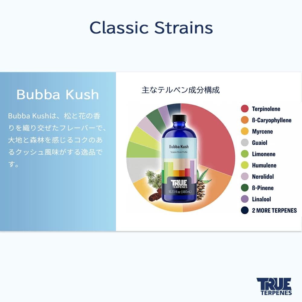 TRUE テルペン 510 CBD CBN CBG 10ml バーバクッシュ