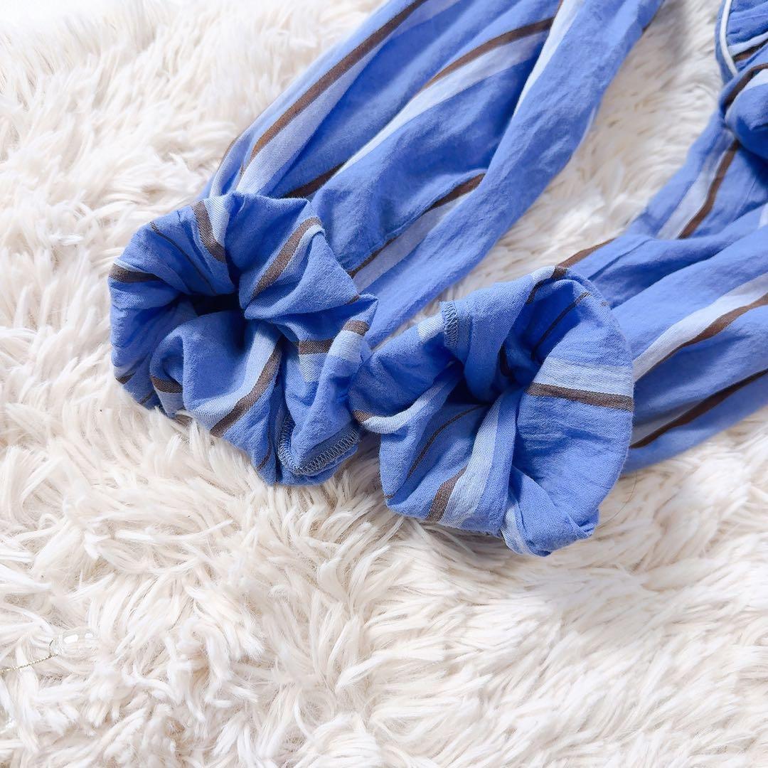 極美品ꕥヌキテパ 2023 完売品 コットンボイルストライプギャザードレス M