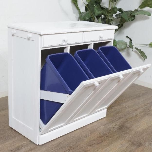 Runi⭐︎　天板タイル　ダストボックス　15L×3　ゴミ箱