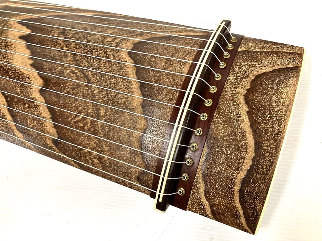 美品◆和琴◆13弦琴 全長183cm 琴柱／口前カバー／丸袋付き【引き取り歓迎】