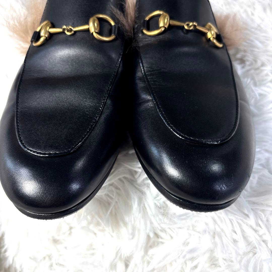 あ*ん様 GUCCI グッチ プリンスタウン ファー ローファーホースビット サ