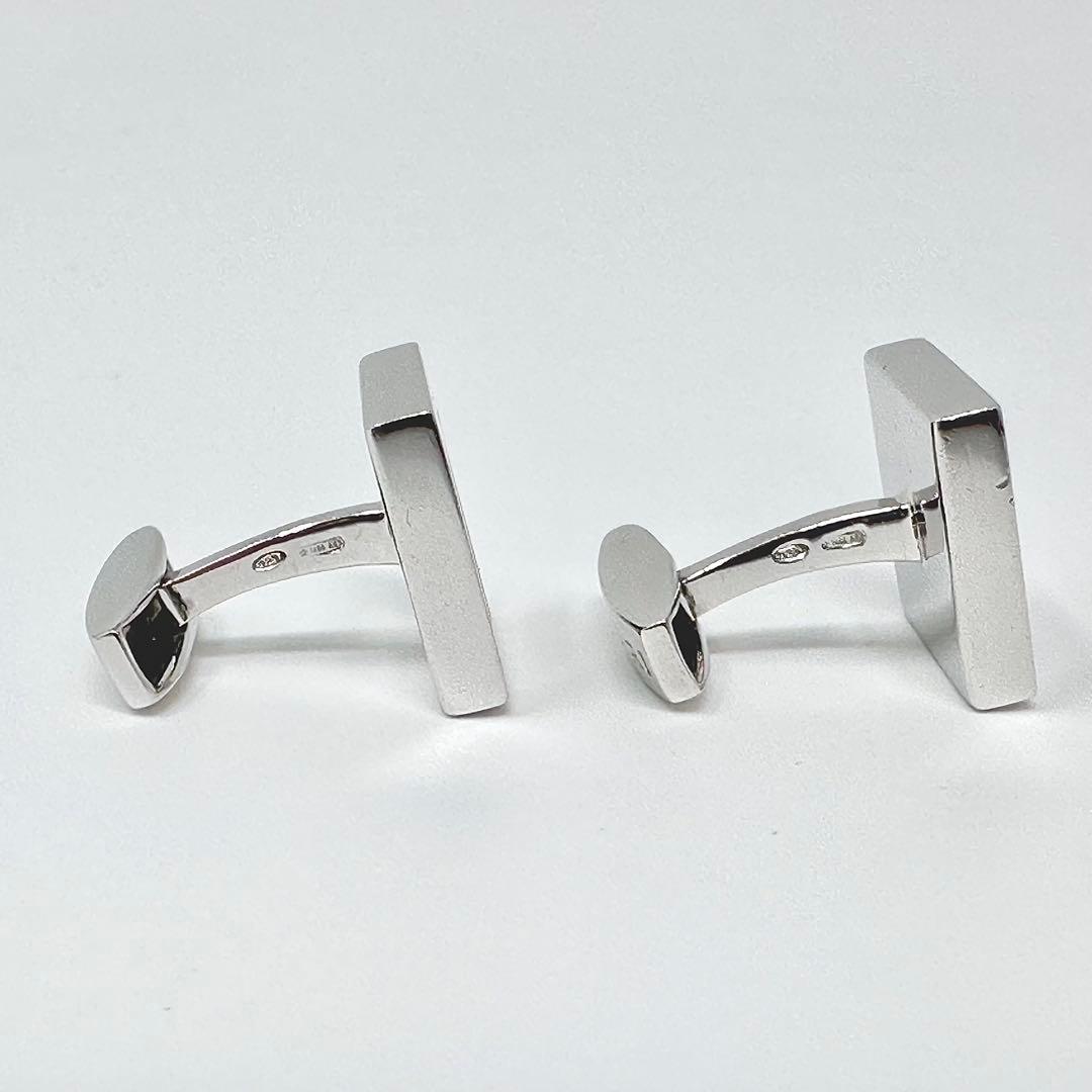 BVLGARI ブルガリ　スクエアトップ　オニキス　シルバー　カフス　925