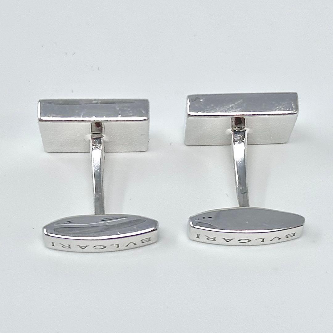 BVLGARI ブルガリ　スクエアトップ　オニキス　シルバー　カフス　925