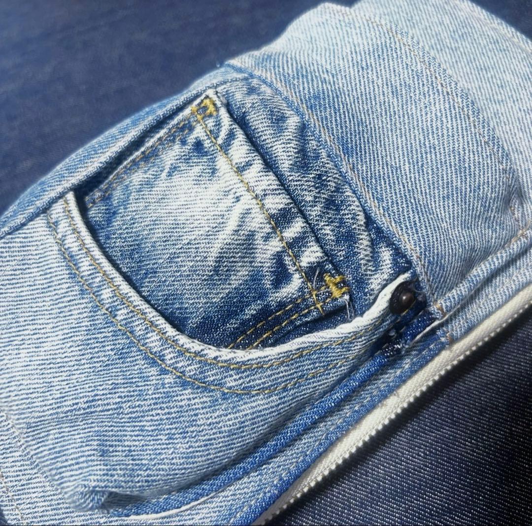 J*^様 デニムリメイク　ウォレットショルダー　スマホショルダー　長財布　薄デニ