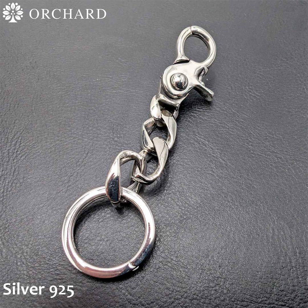 匿名配送/シルバー925/クロス/喜平チェーン/キーリング/キーホルダー