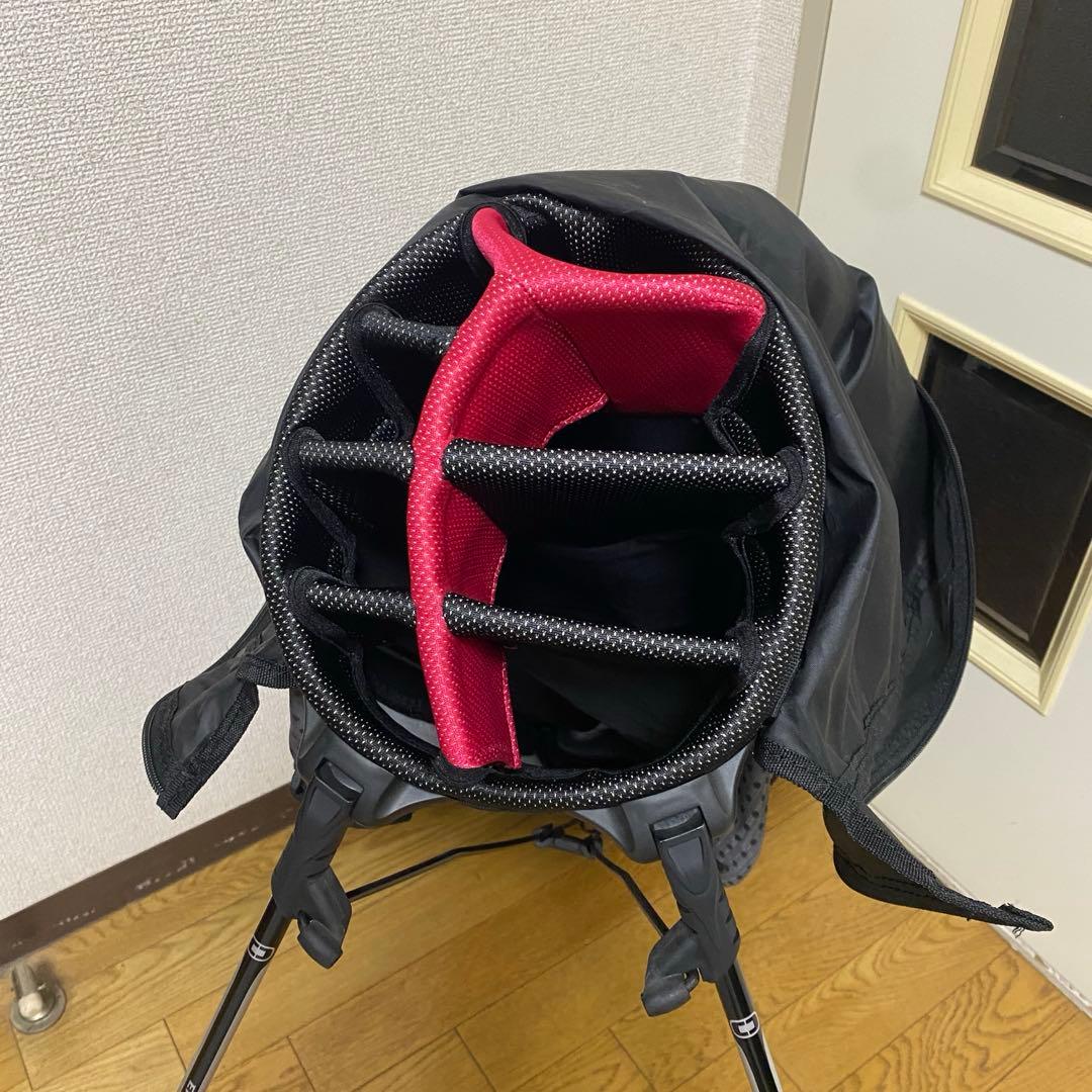 ゴルフ スタンドバッグ オジオ（OGIO）グレー　赤　８分割