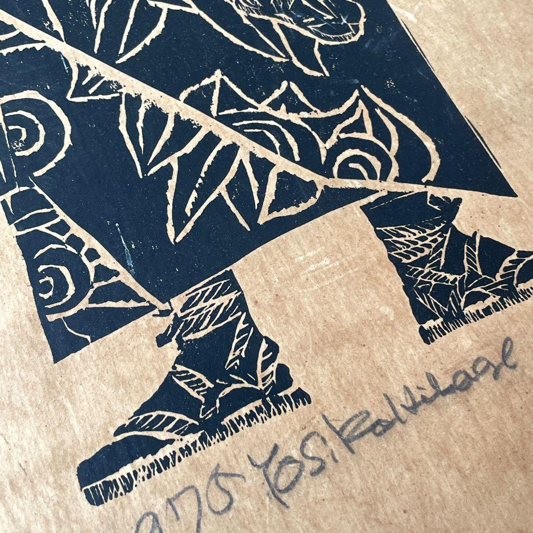 『70's 在銘 詳細不明 木版画』 検)民藝 棟方志功 骨董 古美術 アート