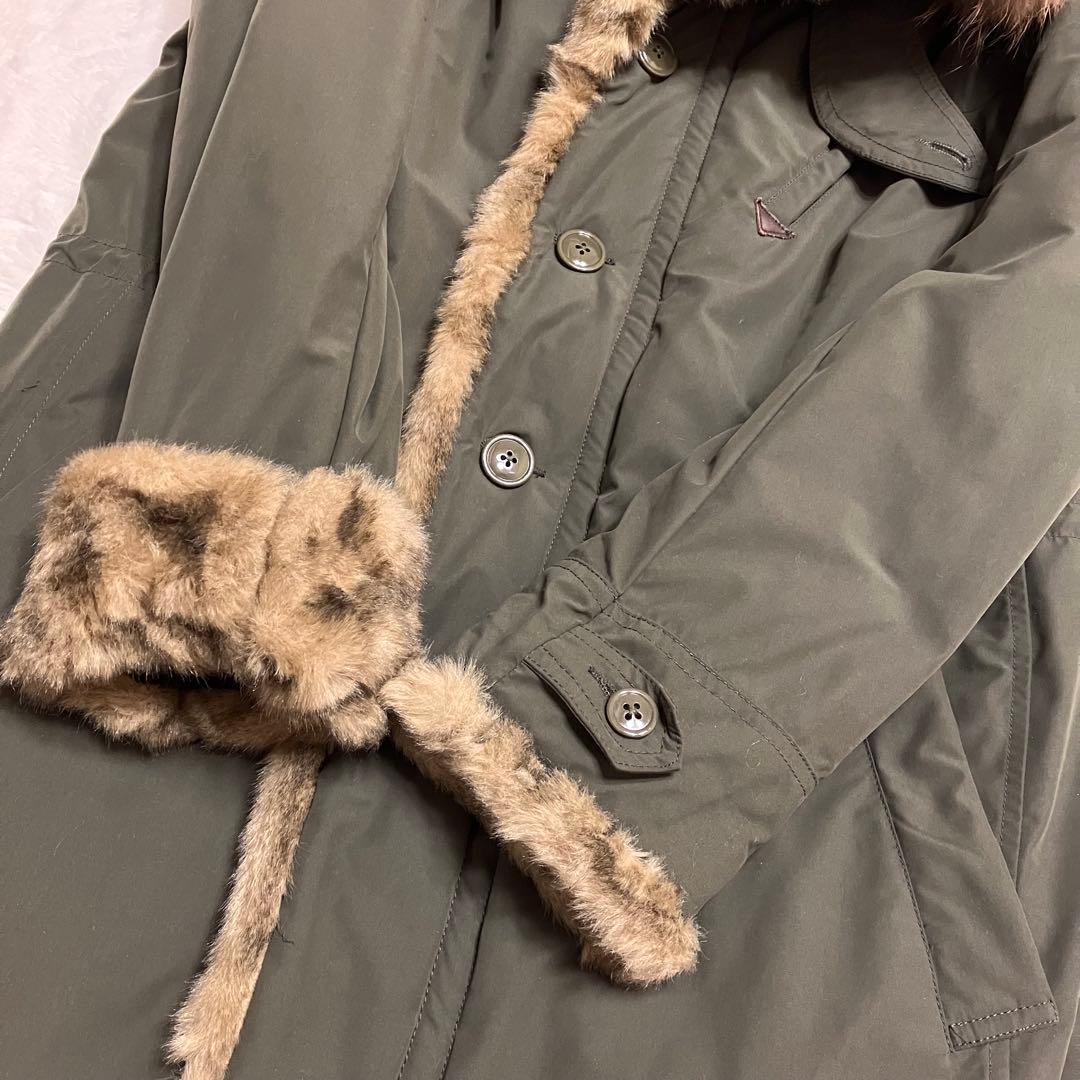 Johnbull アビエイターコート LL カーキ ラクーンファー付　美品
