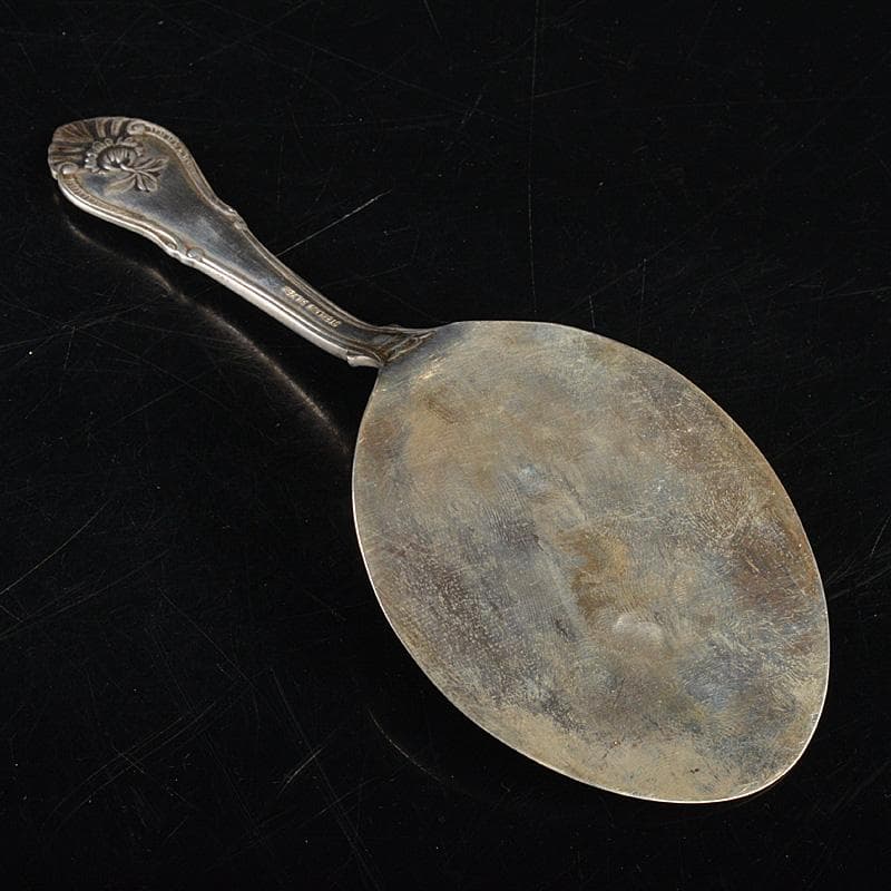 茶道具　STERLING　SILVER刻印　風炉灰匙　時代箱　M　R7313