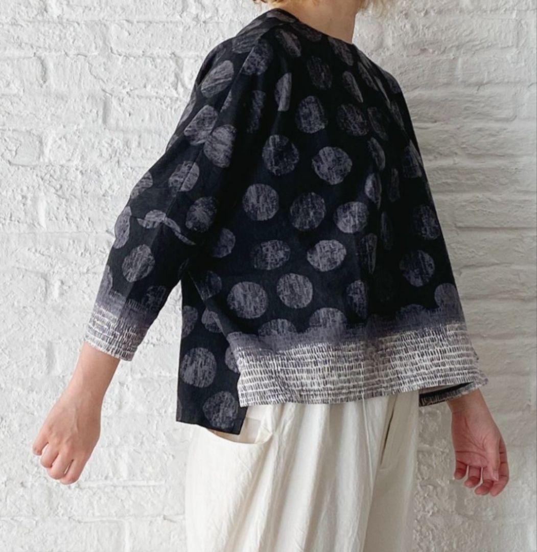 パドカレ　ドットパネル風プルオーバー　カットソー