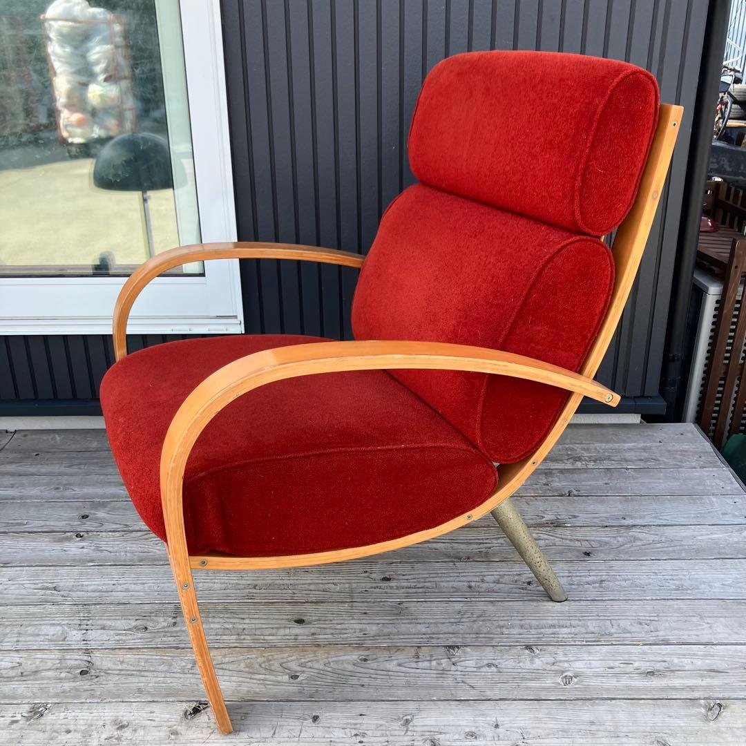 ミッドセンチュリー プライウッド アームチェア 一人掛けソファー ベントウッド