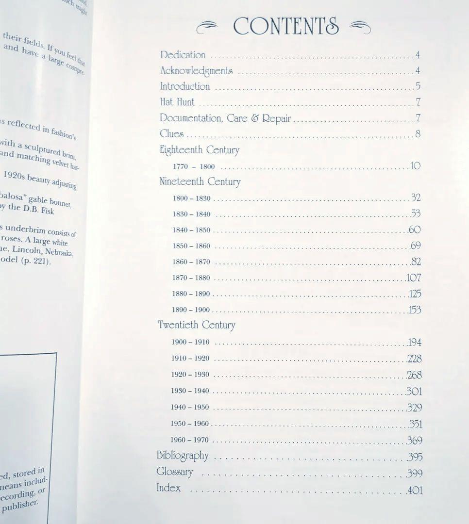 洋書「Hats & Bonnets」1770〜1970 帽子　ファッション