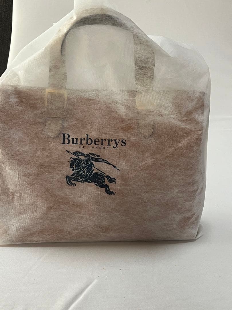 バーバリー　Burberry キャメルレザー トートバッグ ノバチェック