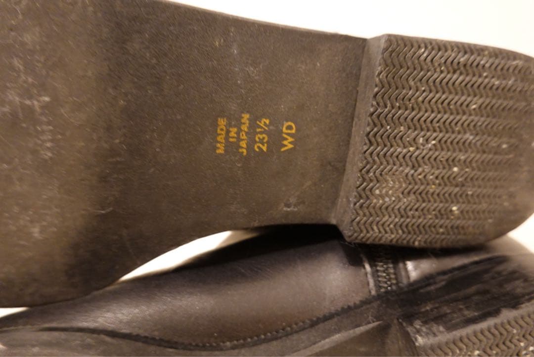 ダイアナ　ブラックレザー ロングブーツ