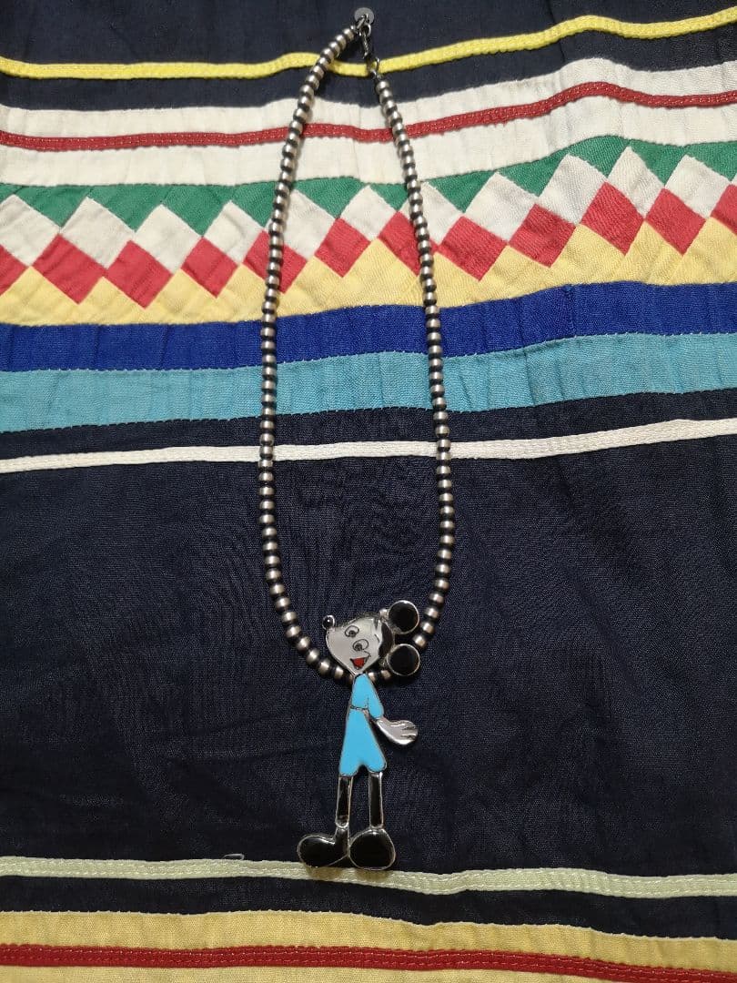 ☆*☆様 vintage ズニ族 ミッキー ペンダントトップ ブローチ