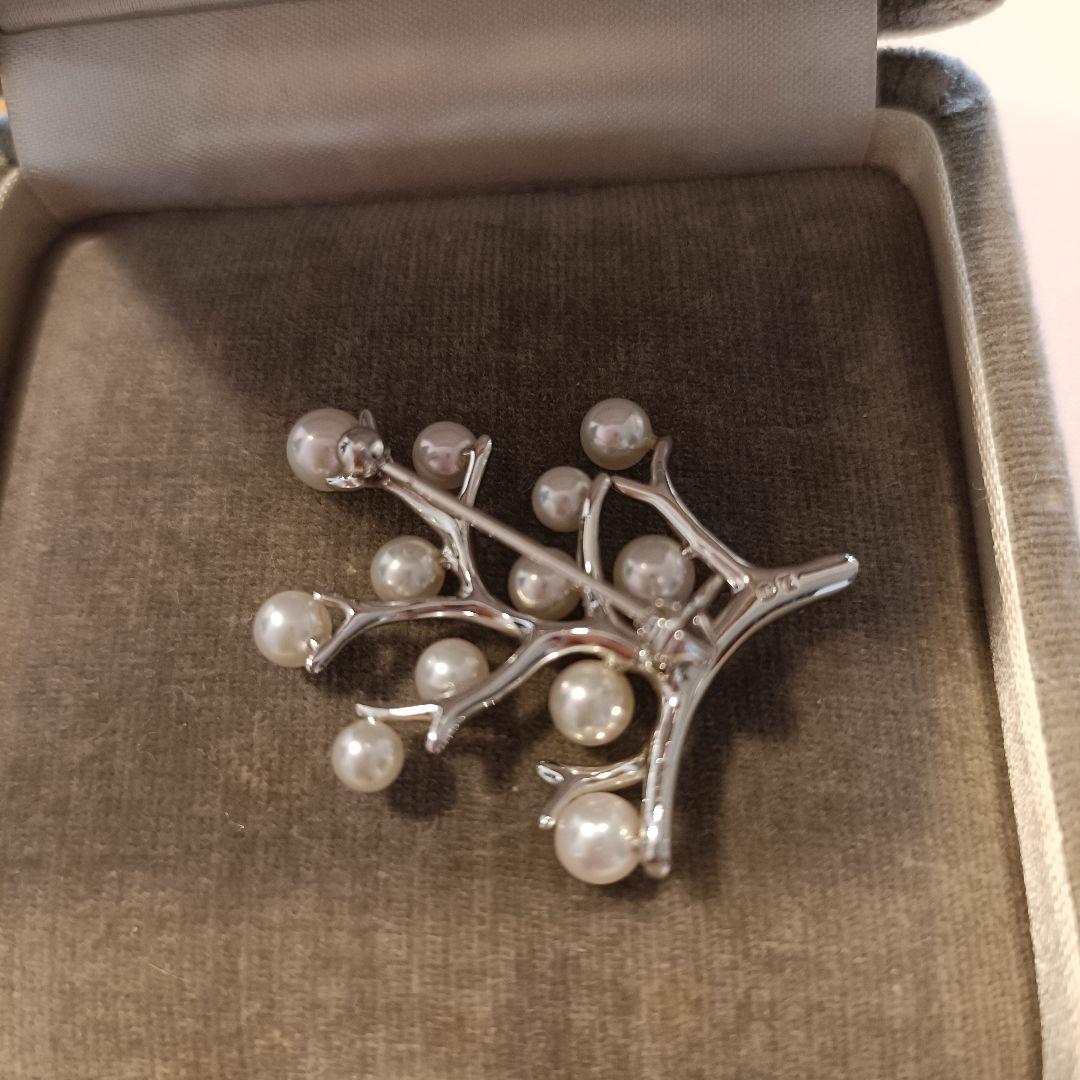 ミキモト 幸福の木 シルバー ブローチ 箱付き