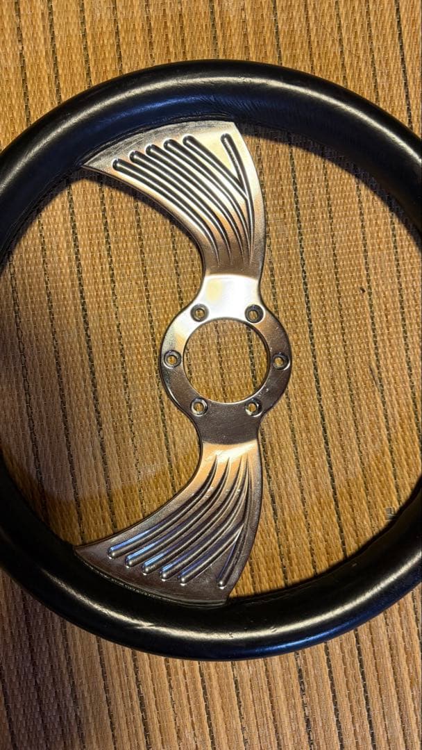 ビレット風　カスタム　ステアリングホイール