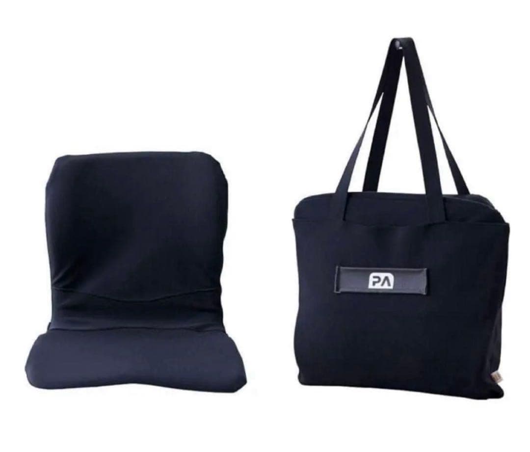 快適さを持ち歩く バッグ一体型 姿勢サポートクッション ピントエアー　ブラック