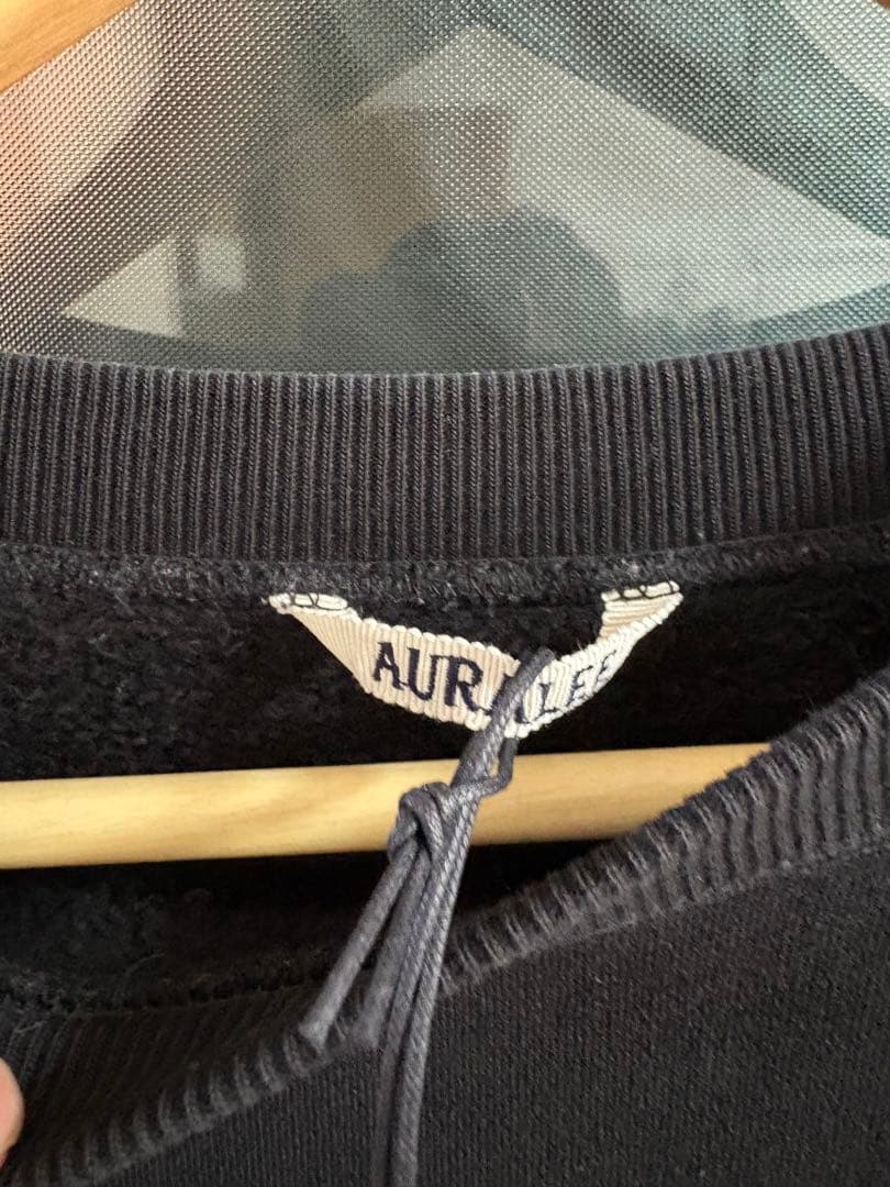 オーラリー 24AW SMOOTH SOFT SWEAT P/O BLACK 3