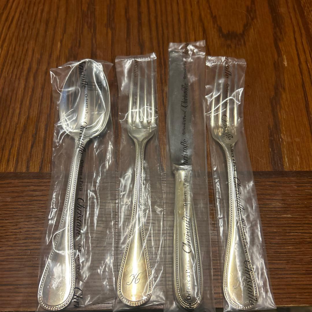 未開封クリストフル　カトラリーセット（フォーク・スプーン・ナイフ）