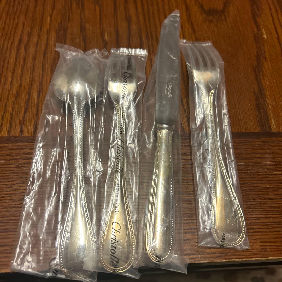 未開封クリストフル　カトラリーセット（フォーク・スプーン・ナイフ）