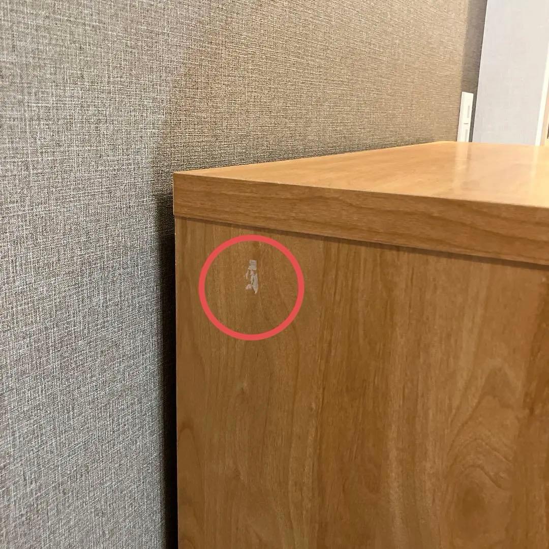 頑丈薄型チェスト『ウスピッタ』：5段：幅75cm：ナチュラル