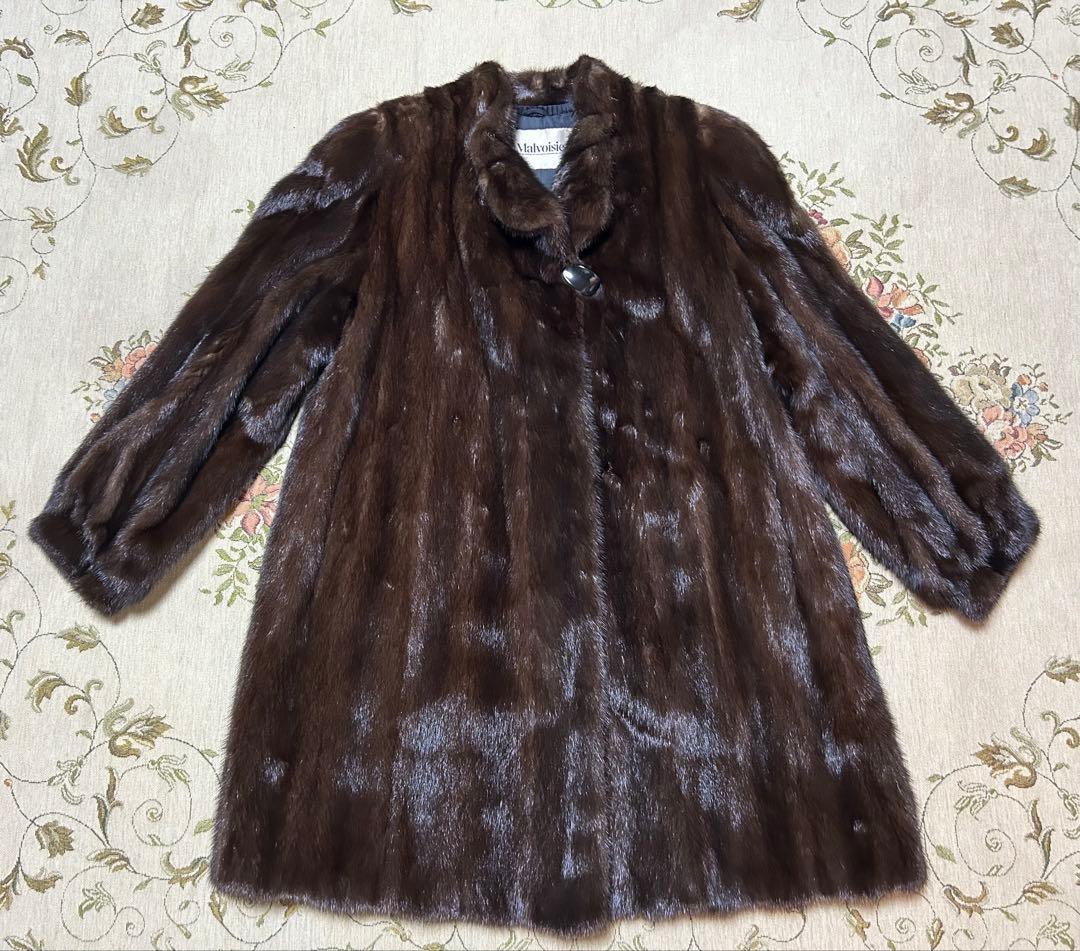 【美品】【上質毛皮】ミンクハーフコート　日本製　三越購入