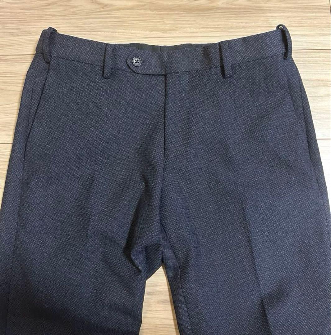 【美品】グリーンレーベル/バーズアイセットアップスーツ/ストレッチ/ネイビー