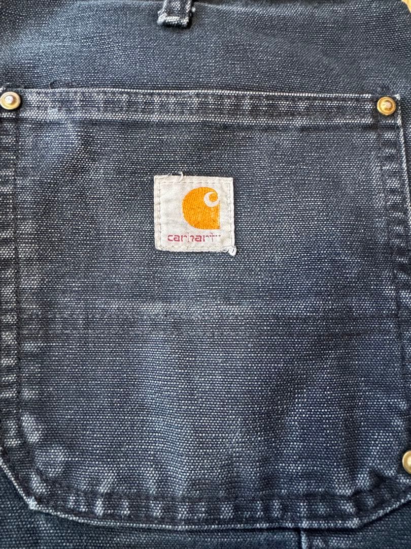 ビ*ン様 carhartt カーハート double knee USA製 ブラッ