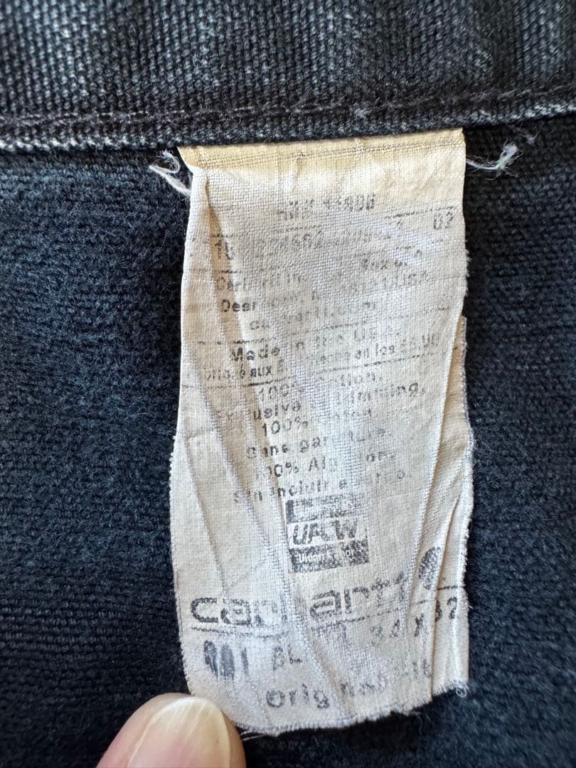 ビ*ン様 carhartt カーハート double knee USA製 ブラッ