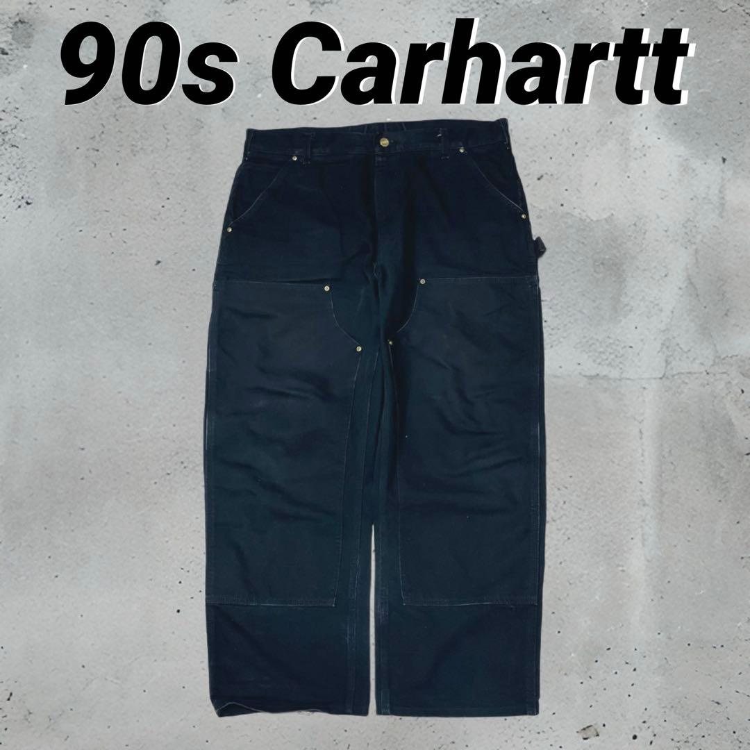 90s Carhartt ダブルニー　ペインターパンツ　ブラック　W36 XL