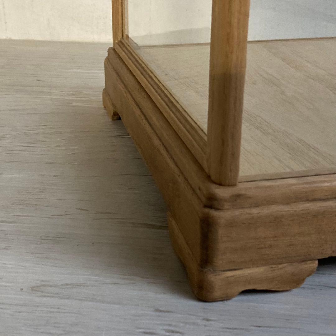 古い木製 ガラスケース 2段 ショーケース 展示ケース 店舗什器