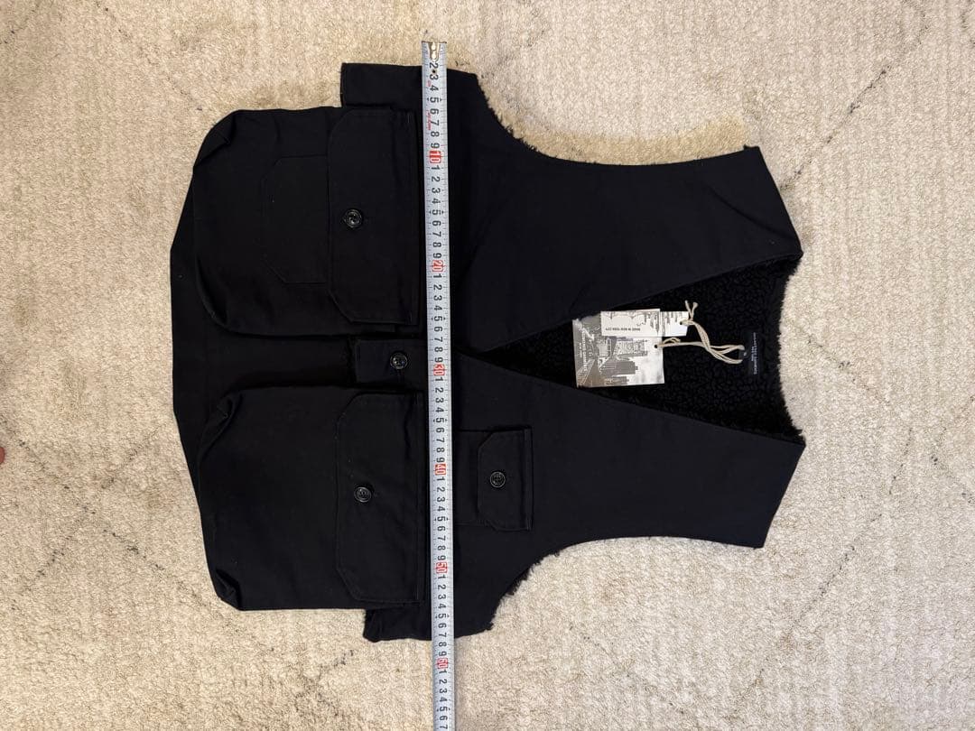 エンジニアードガーメンツ Fowl Vest コットンダブルクロス 黒 S