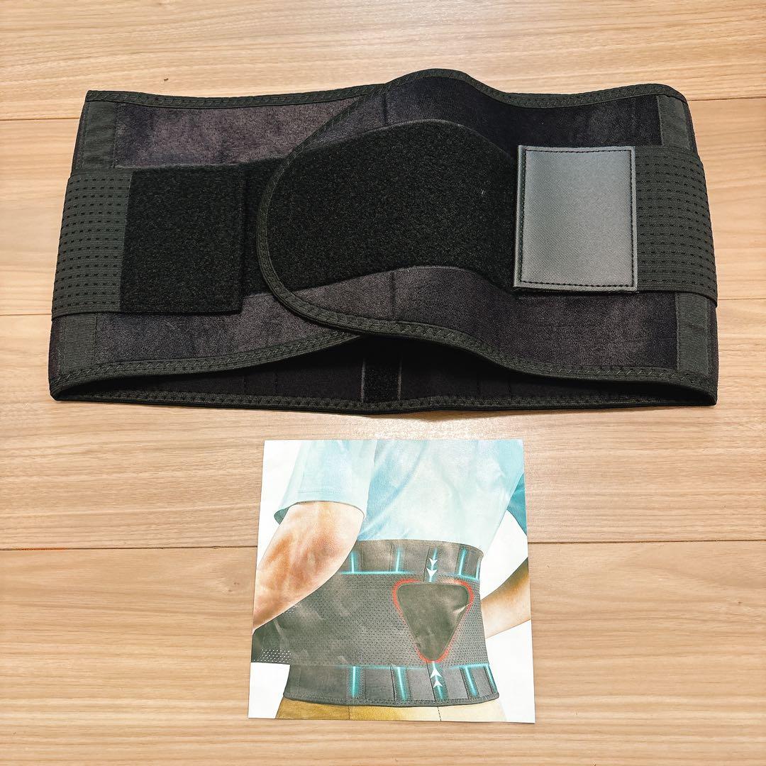 ★⭐︎Lサイズ 腰痛ベルト ブラック　腰サポーター　腰囲95〜115cm 腰用