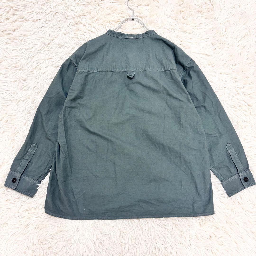 マーガレットハウエル MHL. バンドカラーシャツ ミッドグレー Ⅱ