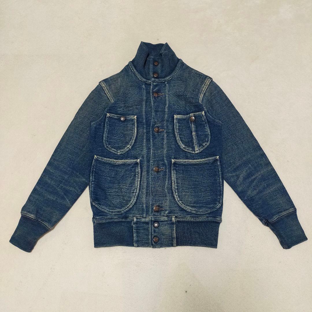 美品　KAPITAL　0サイズ　加工　スウェット素材　デニムジャケット