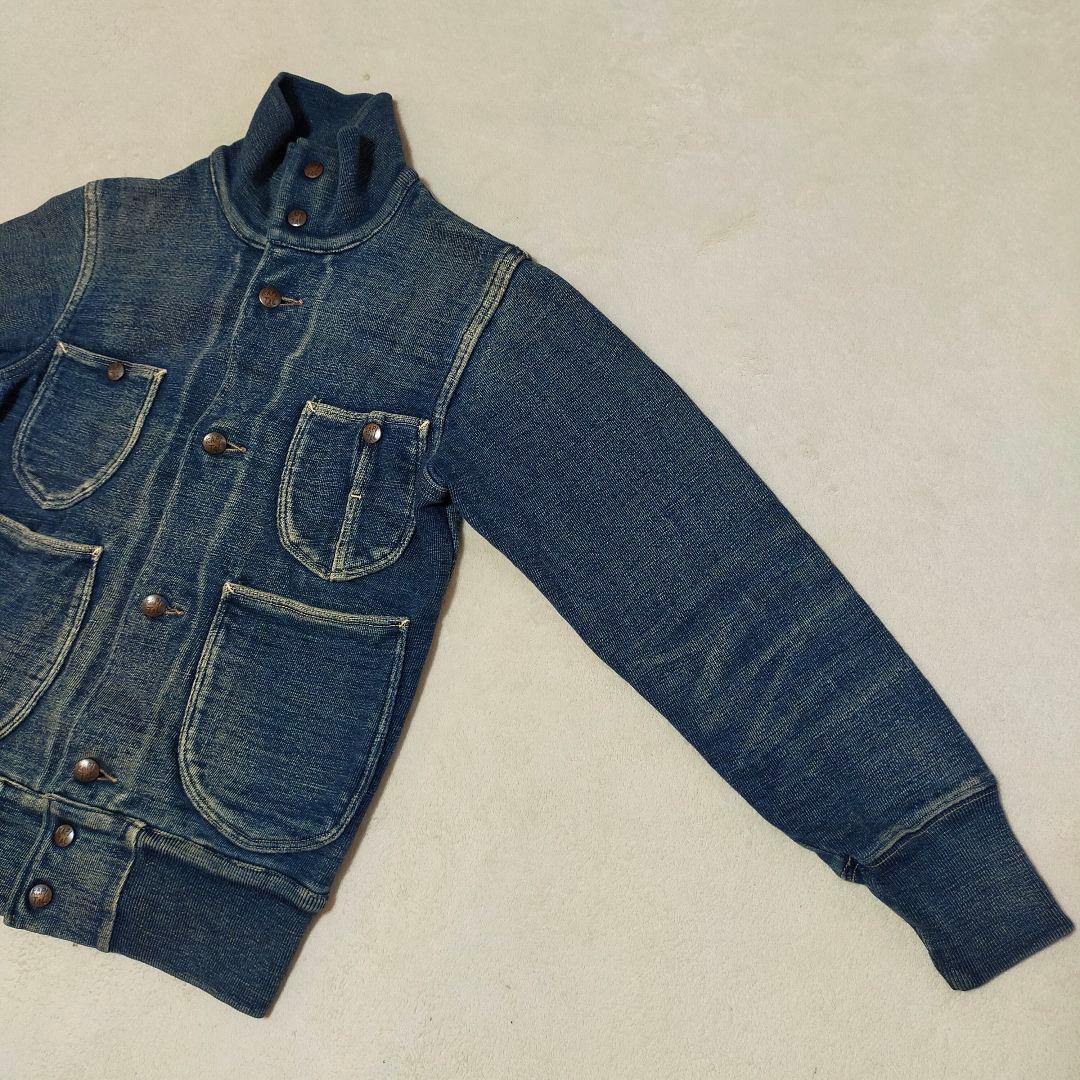 美品　KAPITAL　0サイズ　加工　スウェット素材　デニムジャケット