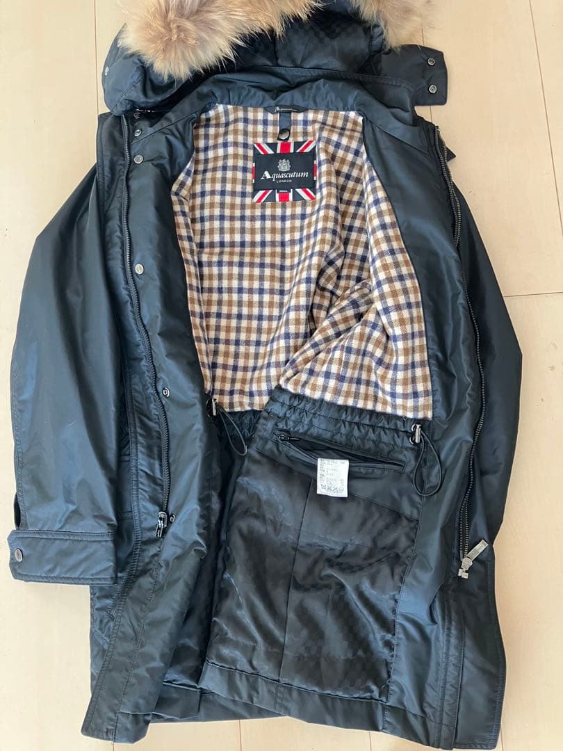 Aquascutum フード ダウンライナー付 モッズコート