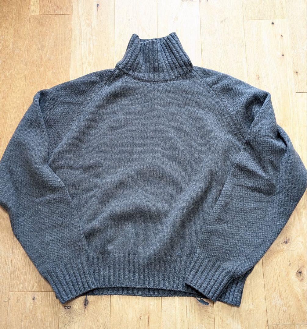 トップス stein EX FINE LAMBS LOOSE HIGH NECK KNIT