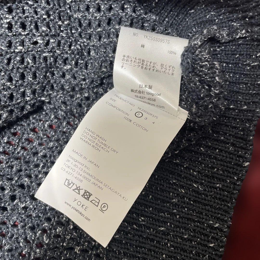 専用⭐︎YOKE MESH KNITTED CREWNECK SWEATER 黒