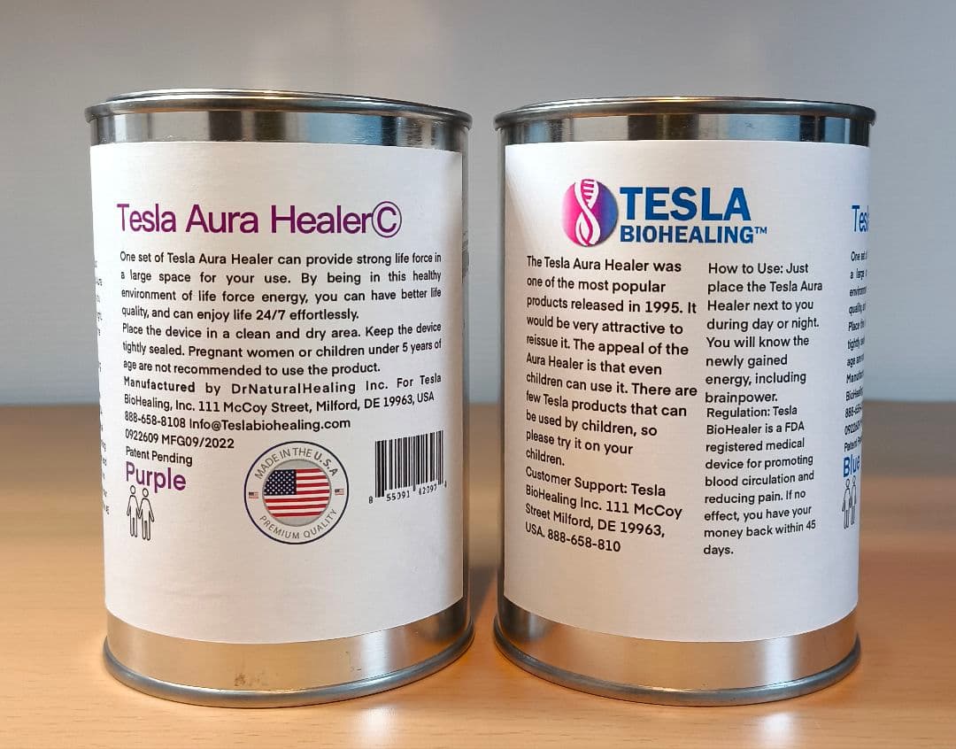 【受注ページ】テスラバイオヒーラー（大人子供兼用 テスラ缶）