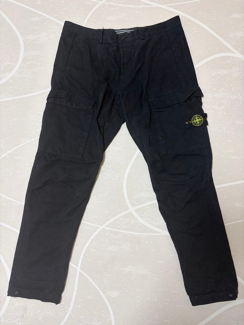 【美品】ストーンアイランド カーゴパンツ38 ブラック stone 