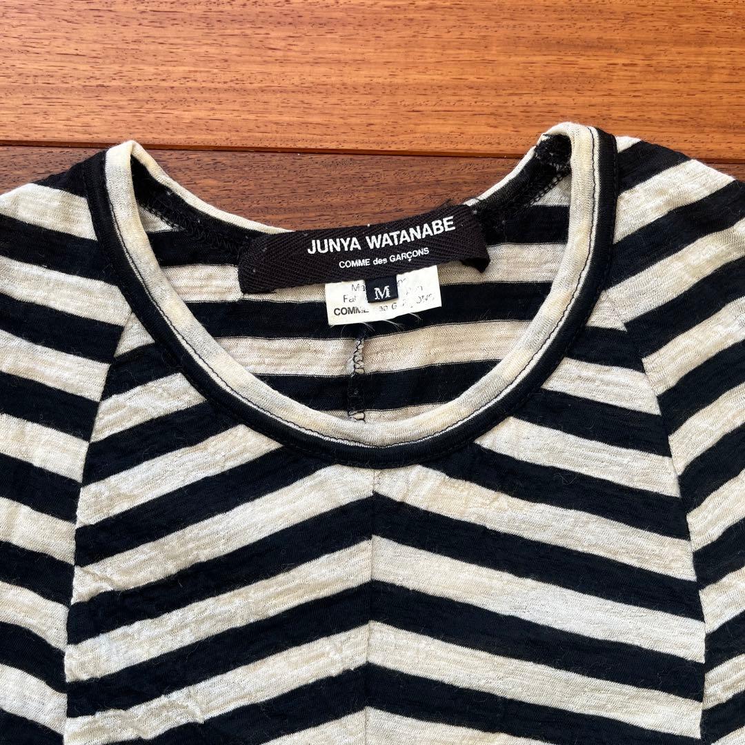 JUNYA WATANABE ストライプ 長袖Tシャツ Mサイズ