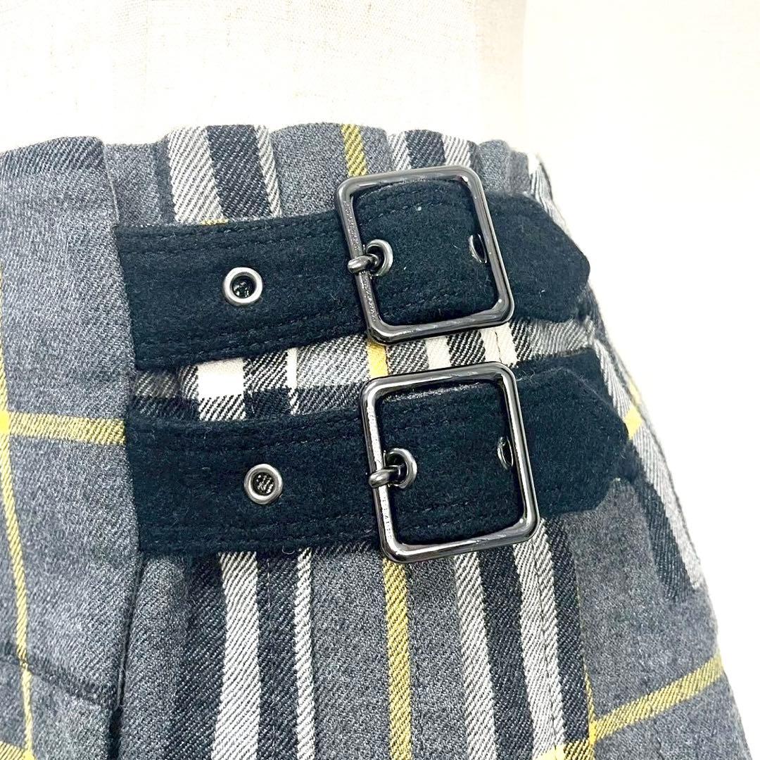 y2k❤️ BURBERRY BLUE LABEL 2連ベルト チェックスカート