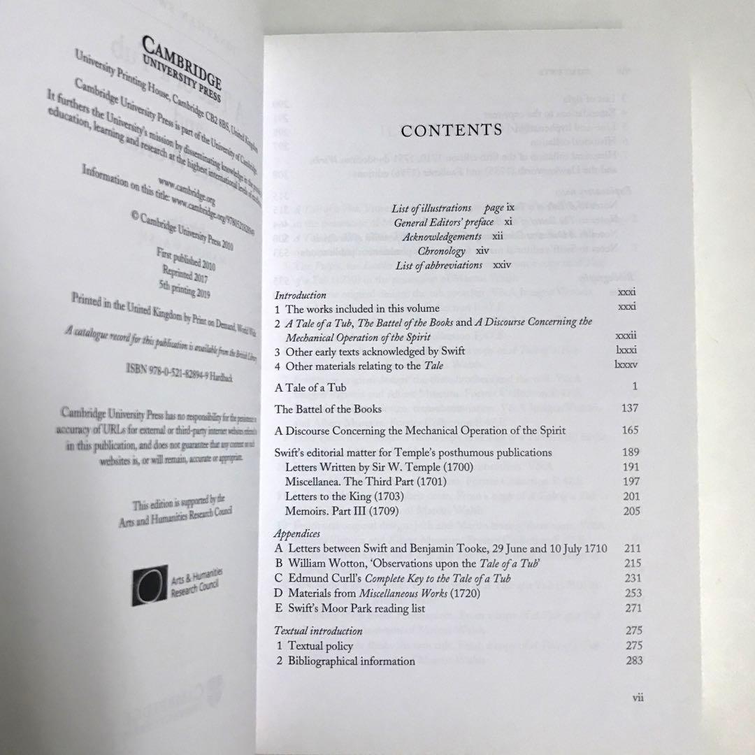 洋書 A Tale of a Tub and Other Works / Swift