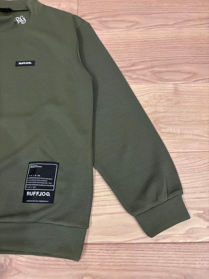 ラフロッグ　サーマルモックネックシャツ　カーキ　S