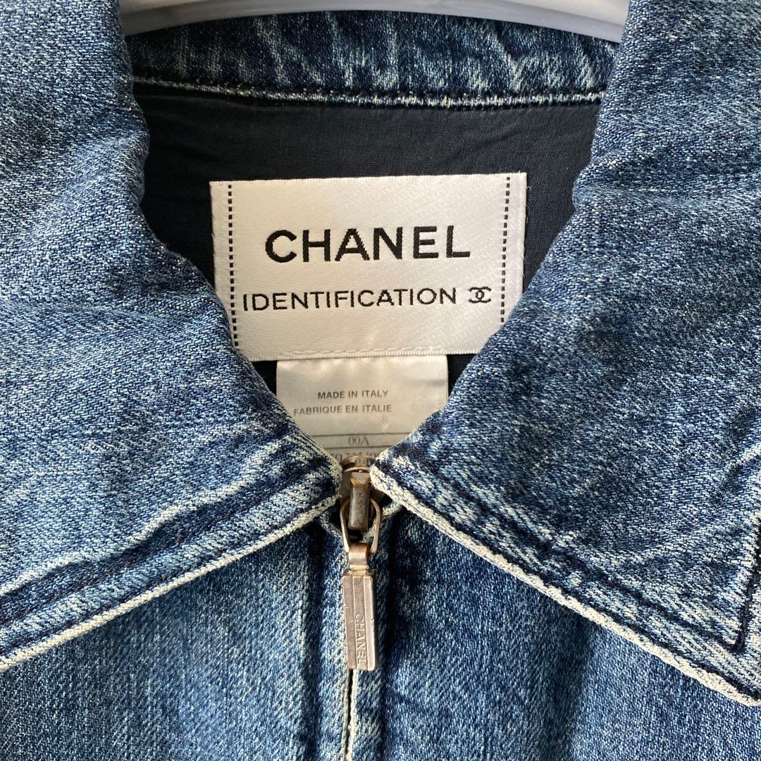 CHANEL サイドラインロゴデニムジャケット