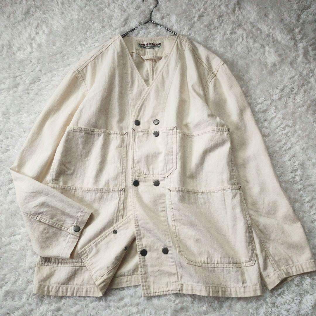 【25AW】未使用級　シンゾーン　ノーカラーカバーオール　ジャケット　34　白系